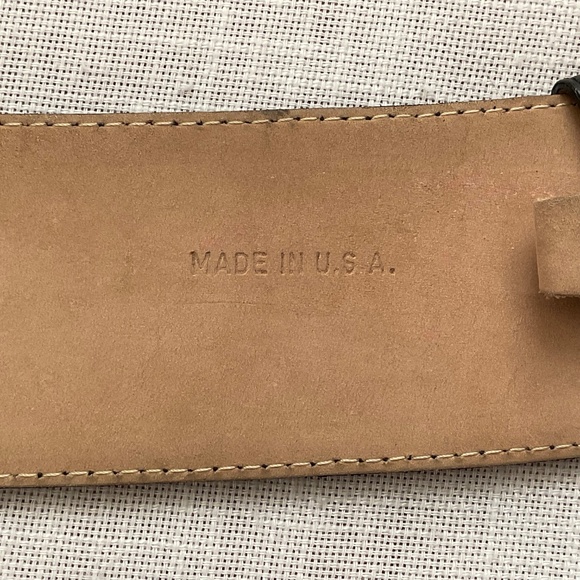 Vintage Donna Karen NY Wide Black Leather Belt Made in USA main image 13